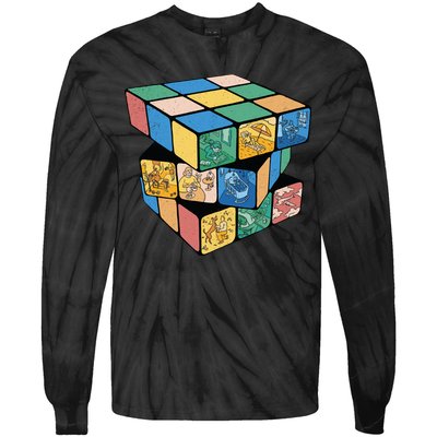 Life In A Playing Cube Tie-Dye Long Sleeve Shirt