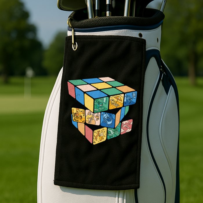 Life In A Playing Cube Golf Towel