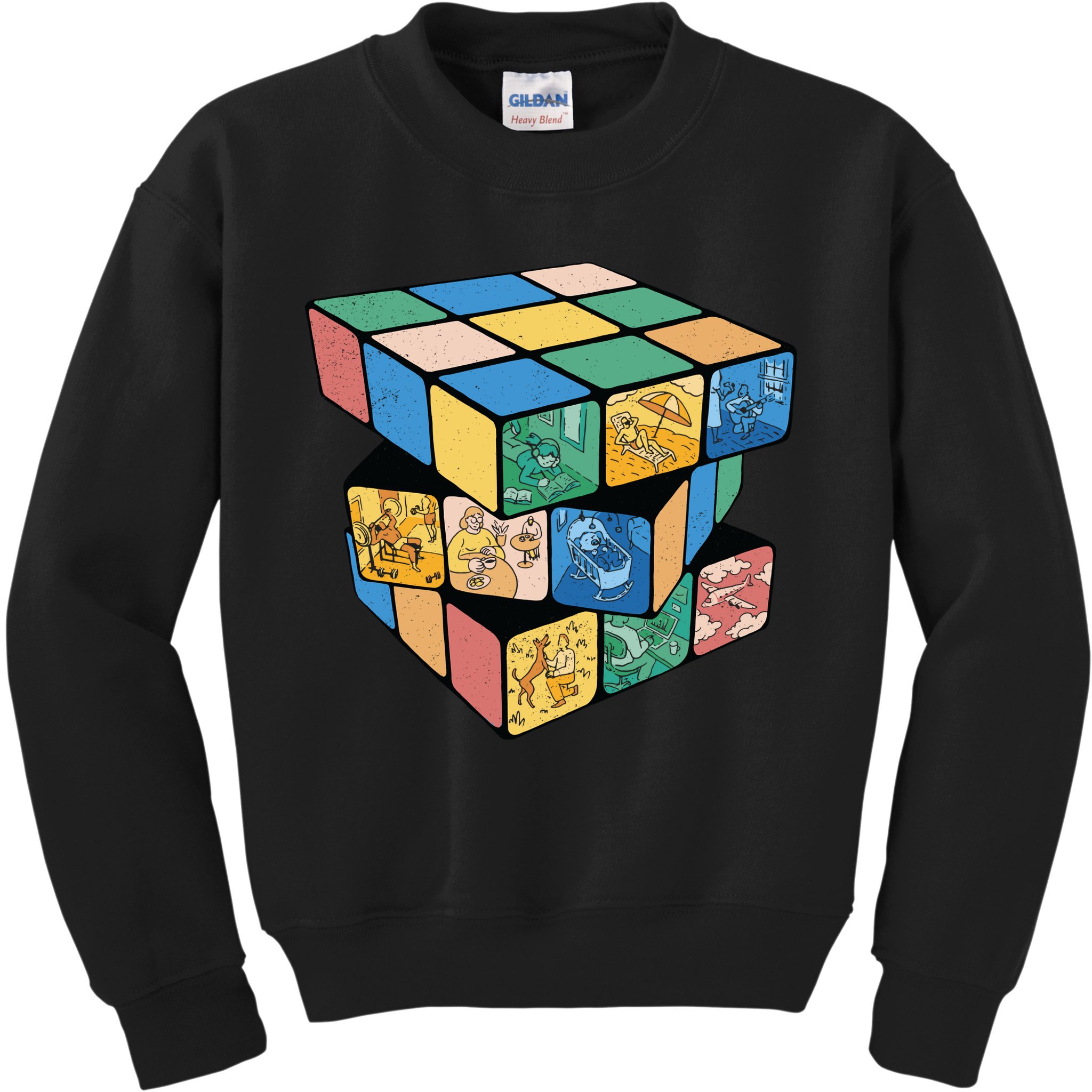 Life In A Playing Cube Kids Sweatshirt