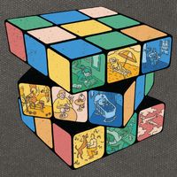 Life In A Playing Cube Cotton Canvas Backpack