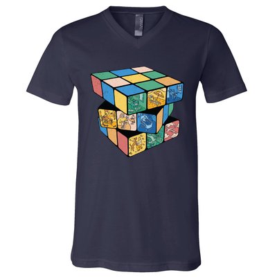 Life In A Playing Cube V-Neck T-Shirt