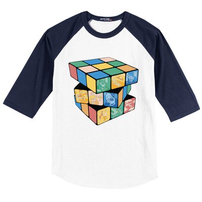 Life In A Playing Cube Baseball Sleeve Shirt