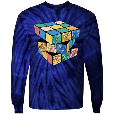 Life In A Playing Cube Tie-Dye Long Sleeve Shirt