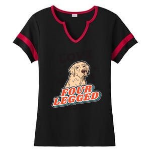 Love Is A Four Legged Word Ladies Halftime Notch Neck Tee