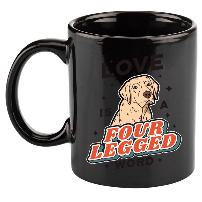 Love Is A Four Legged Word 11oz C Handle Ceramic Mug