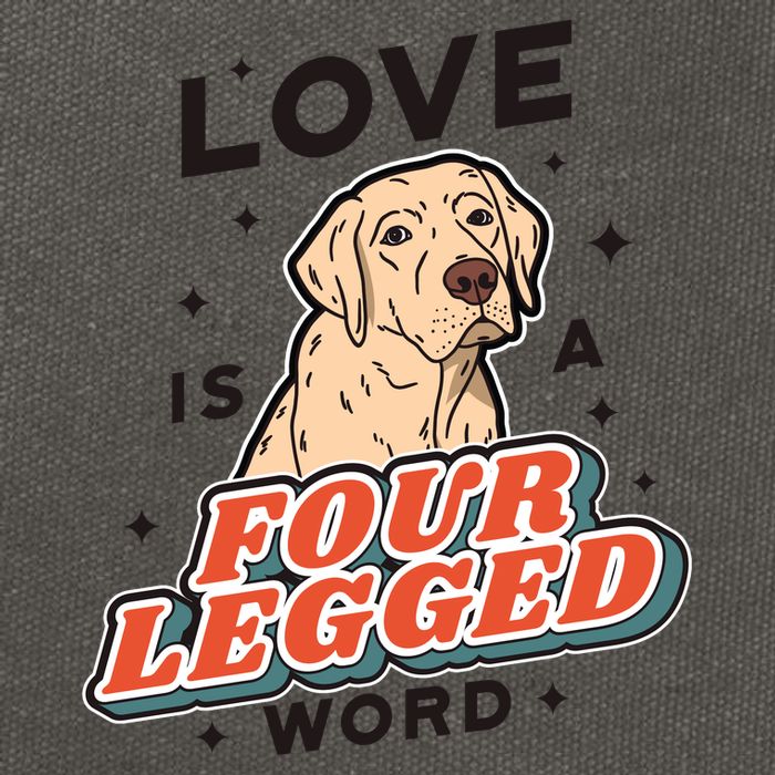 Love Is A Four Legged Word Cotton Canvas Backpack