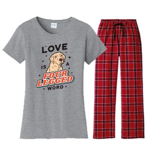 Love Is A Four Legged Word Women's Flannel Pajama Set