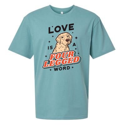 Love Is A Four Legged Word Sueded Cloud Jersey T-Shirt