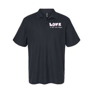 Love Is All You Need Comic Softstyle Adult Sport Polo