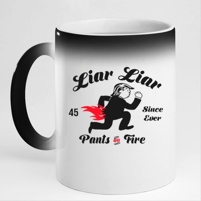 Liar Liar Pants On Fire Anti Trump 11oz Black Color Changing Mug