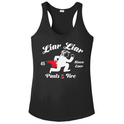 Liar Liar Pants On Fire Anti Trump Ladies PosiCharge Competitor Racerback Tank