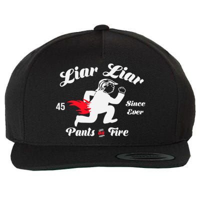 Liar Liar Pants On Fire Anti Trump Wool Snapback Cap