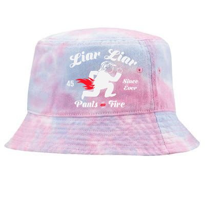 Liar Liar Pants On Fire Anti Trump Tie-Dyed Bucket Hat