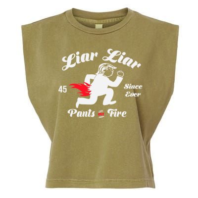 Liar Liar Pants On Fire Anti Trump Garment-Dyed Women's Muscle Tee