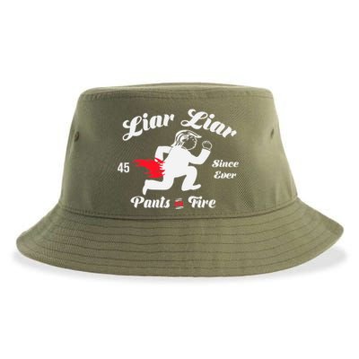 Liar Liar Pants On Fire Anti Trump Sustainable Bucket Hat