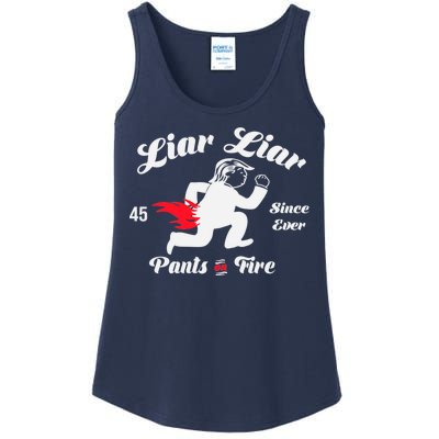 Liar Liar Pants On Fire Anti Trump Ladies Essential Tank