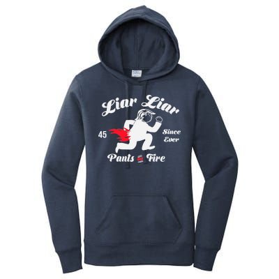 Liar Liar Pants On Fire Anti Trump Women's Pullover Hoodie