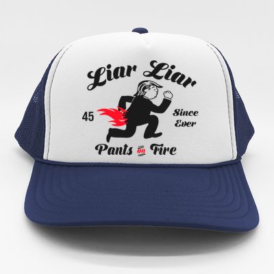 Liar Liar Pants On Fire Anti Trump Trucker Hat