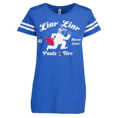 Liar Liar Pants On Fire Anti Trump Enza Ladies Jersey Football T-Shirt