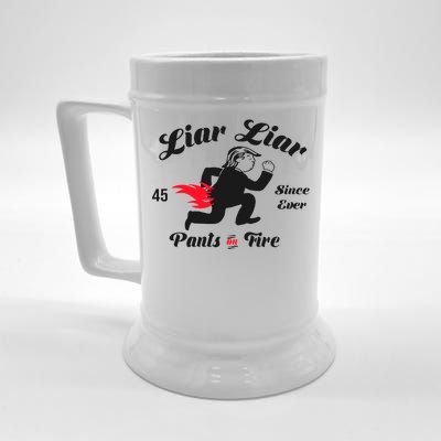 Liar Liar Pants On Fire Anti Trump Beer Stein