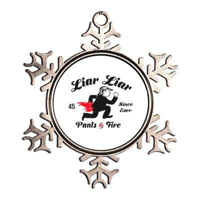 Liar Liar Pants On Fire Anti Trump Metallic Star Ornament