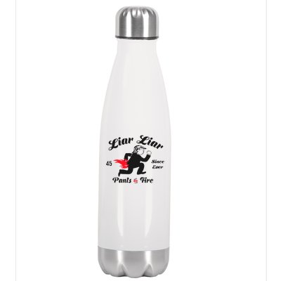 Liar Liar Pants On Fire Anti Trump Stainless Steel Insulated Water Bottle