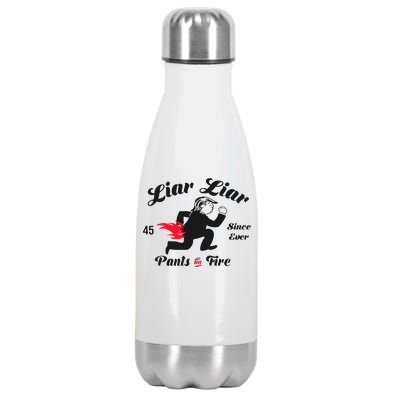 Liar Liar Pants On Fire Anti Trump Stainless Steel Insulated Water Bottle