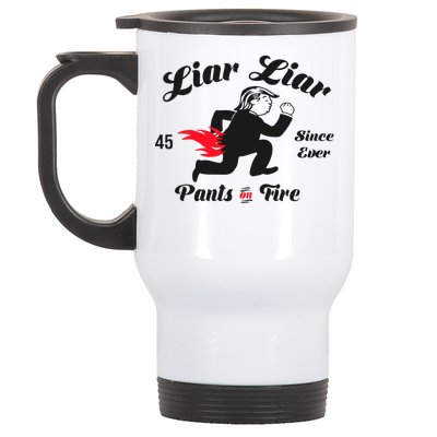 Liar Liar Pants On Fire Anti Trump Stainless Steel Travel Mug