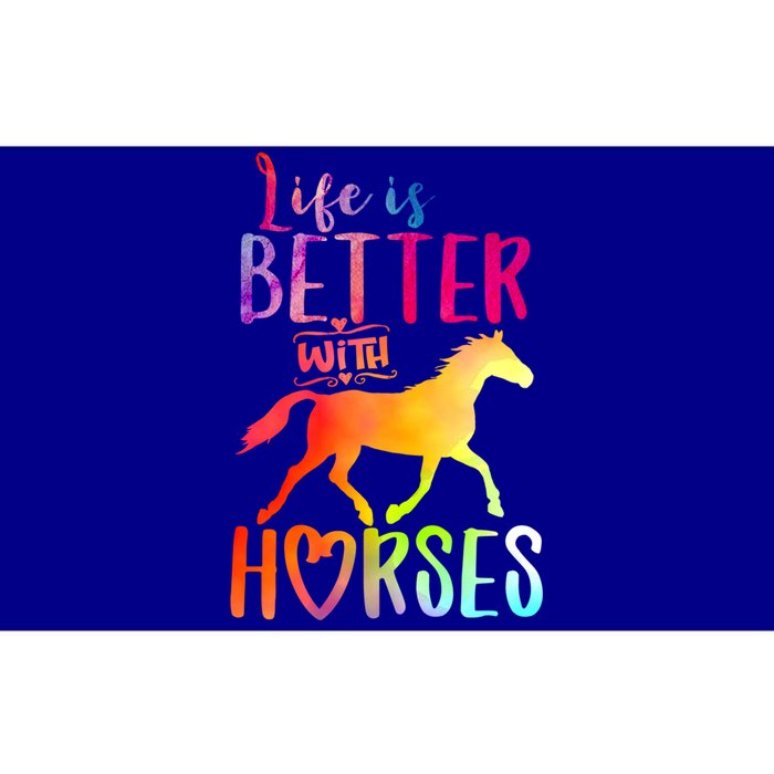 Life Is Better With Horses Riding Cute Horse Great Gift Bumper Sticker