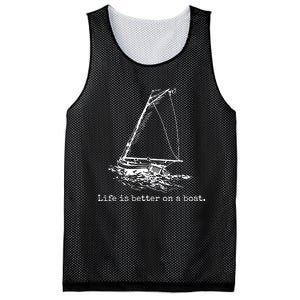 Life Is Better On A Boat Mesh Reversible Basketball Jersey Tank