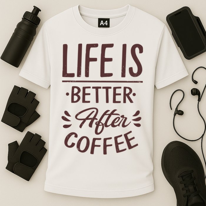 Life Is Better After Coffee Performance Shirt