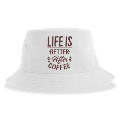 Life Is Better After Coffee Sustainable Bucket Hat