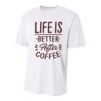Life Is Better After Coffee Youth Performance Sprint T-Shirt