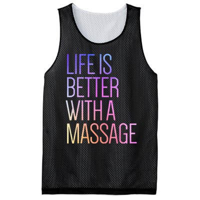 Life Is Better With A Massage Funny Massage Therapist Mesh Reversible Basketball Jersey Tank