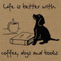 Life Is Better With Coffee Dogs and Books Mother's Day Cotton Canvas Backpack