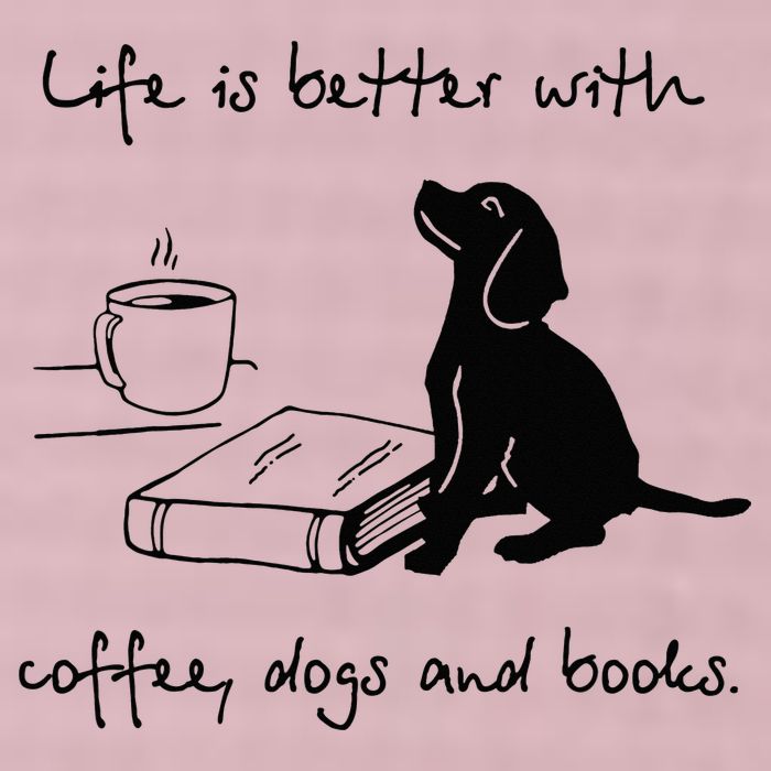 Life Is Better With Coffee Dogs and Books Mother's Day 25L Jumbo Tote