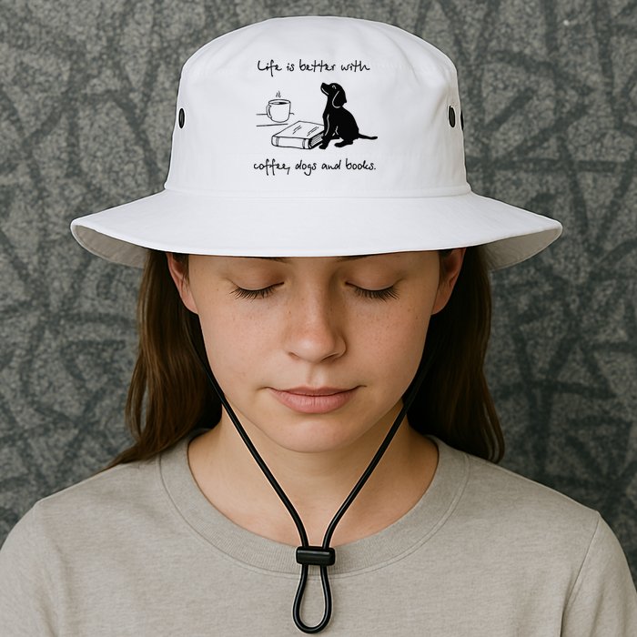 Life Is Better With Coffee Dogs and Books Mother's Day Bucket Hat