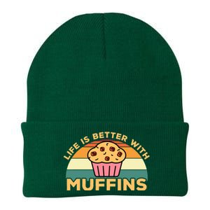 Life Is Better With Muffins | Funny Muffin Baker Design Knit Cap Winter Beanie