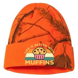 Life Is Better With Muffins | Funny Muffin Baker Design Kati Licensed 12" Camo Beanie