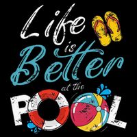 Life is better at the Pool Vacation Mesh Reversible Basketball Jersey Tank