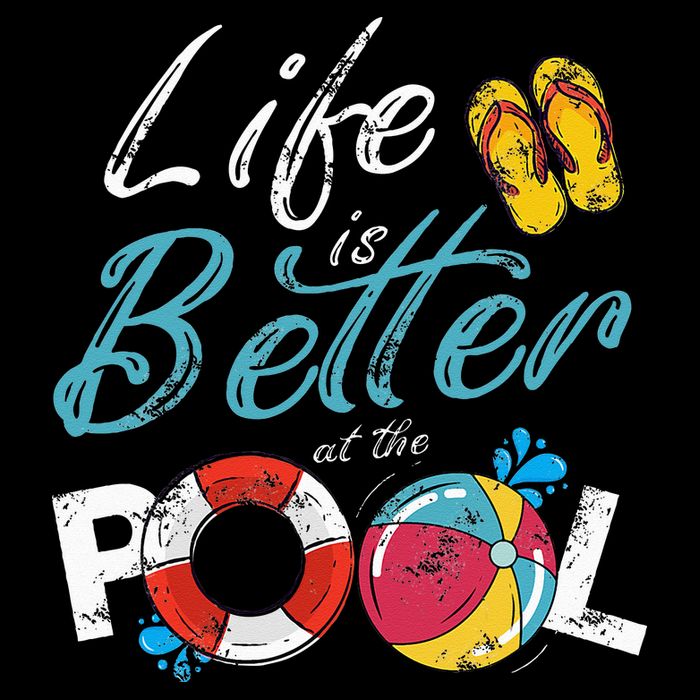 Life is better at the Pool Vacation Mesh Reversible Basketball Jersey Tank