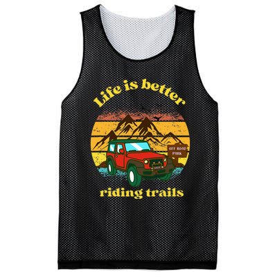 Life Is Better Riding Trails 4x4 Off Road Adventure Truck Mesh Reversible Basketball Jersey Tank