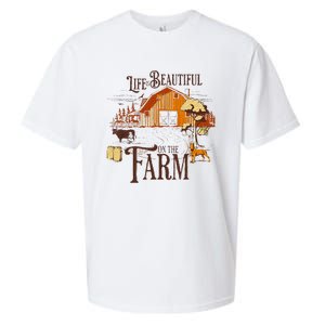 Life Is Beautiful On The Farmcute Farm Life Beauty Sueded Cloud Jersey T-Shirt