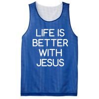 Life Is Better With Jesus Faith Bible Verses Gift Mesh Reversible Basketball Jersey Tank