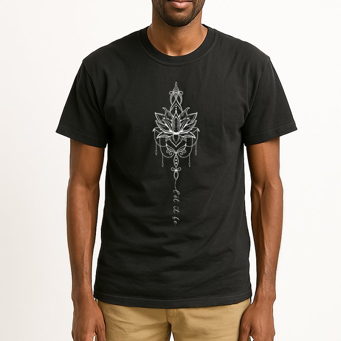 Let It Be Lotus Flower Mandala Boho Meditation Yoga Women Tall T-Shirt