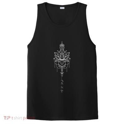 Let It Be Lotus Flower Mandala Boho Meditation Yoga Women PosiCharge Competitor Tank