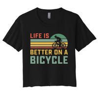 Life Is Better On The Farm Field Funny Famer Vintage  Women's Crop Top Tee