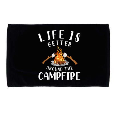 Life Is Better Around The Campfire Camping Accessories Gear Microfiber Hand Towel