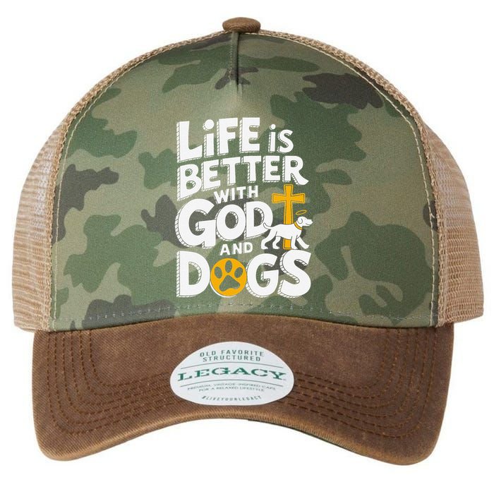 Life Is Better With God And Dogs Legacy Tie Dye Trucker Hat