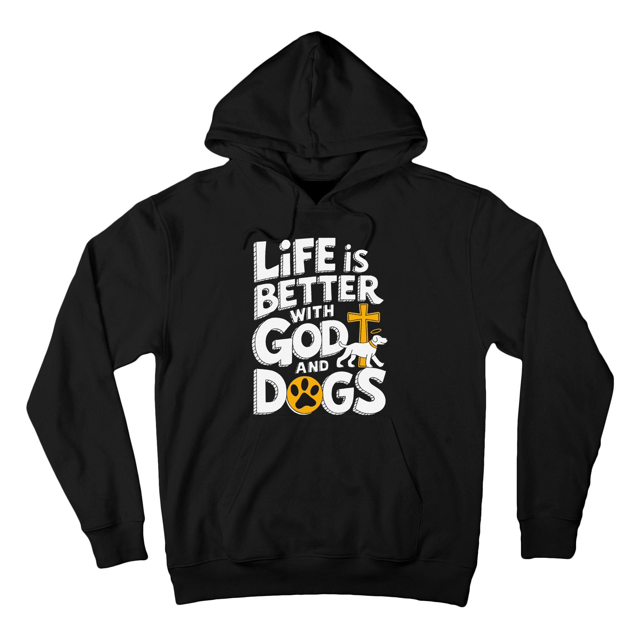 Life Is Better With God And Dogs Tall Hoodie